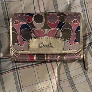 Coach Pink and Gold Women's Wallet